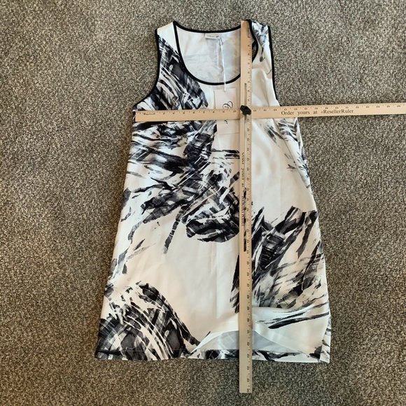 NWT Glove Womens 6P Petite Black/White Sleeveless Dress - Picture 5 of 5